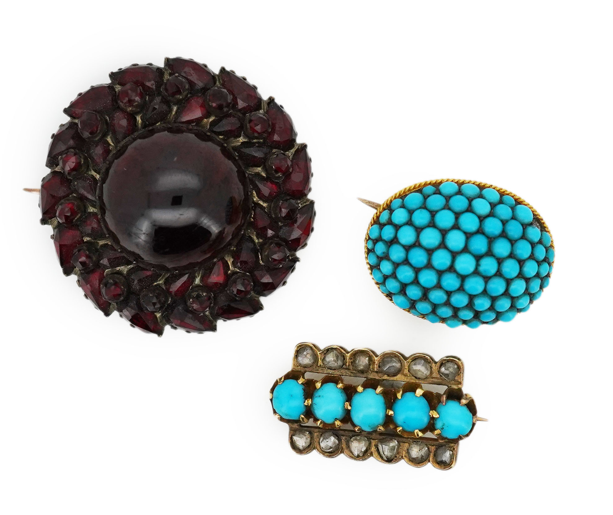 Three brooches, 19th/early 20th century